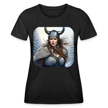 Proud Viking Germanin Shieldmaiden - Women's Functional T-Shirt - black - Front - AI Model Female 172 light (172cm)