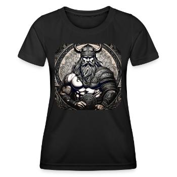 Proud Viking Warrior Germanic - Women's Functional T-Shirt - black - Front - AI Model Female 172 light (172cm)