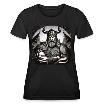 Proud Viking Warrior Germanic - Women's Functional T-Shirt - black - Front - AI Model Female 172 light (172cm)