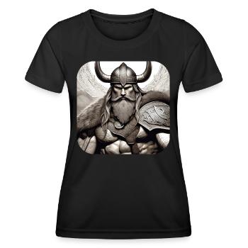 Proud Viking Warrior Germanic - Women's Functional T-Shirt - black - Front - AI Model Female 172 light (172cm)