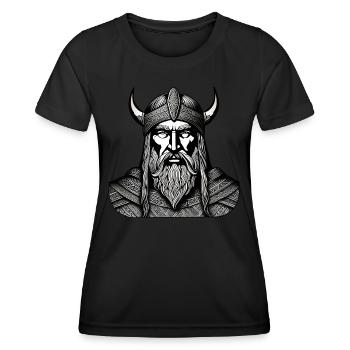 Proud Viking Warrior Germanic - Women's Functional T-Shirt - black - Front - AI Model Female 172 light (172cm)