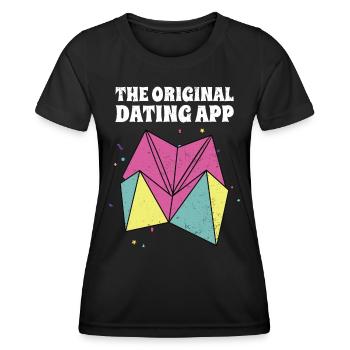 années quatre-vingt-dix - T-shirt sport Femme - noir - Devant - AI Model Female 172 light (172cm)