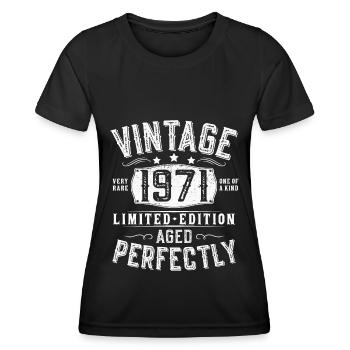 Jahrgang 1971 50. Geburtstag Legende 50 Jahre - Frauen Funktions-T-Shirt - Schwarz - Vorne - AI Model Female 172 light (172cm)