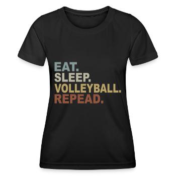 Volleyball Geschenk Sport Verein - Frauen Funktions-T-Shirt - Schwarz - Vorne - AI Model Female 172 light (172cm)