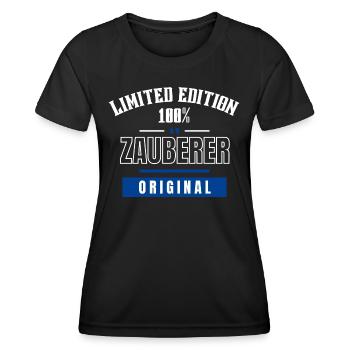 Limited Edition 100% - Wizard - Original - Women's Functional T-Shirt - black - Front - AI Model Female 172 light (172cm)