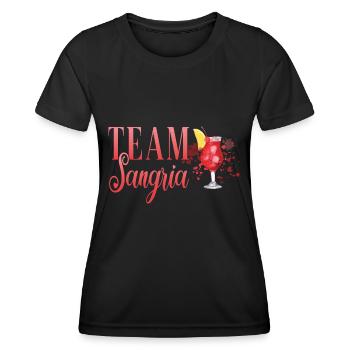 Cocktail Bartender Team Sangria - T-shirt sport Femme - noir - Devant - AI Model Female 172 light (172cm)