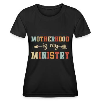La maternité est mon ministère - T-shirt sport Femme - noir - Devant - AI Model Female 172 light (172cm)