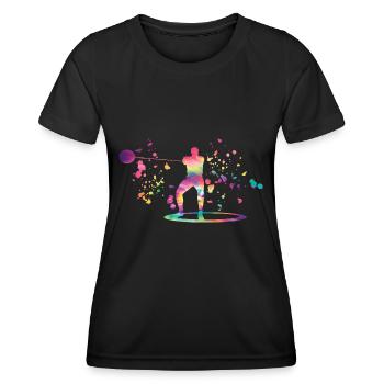 Hammer Thrower Colorsplash Hammer throwing - Women's Functional T-Shirt - black - Front - AI Model Female 172 light (172cm)