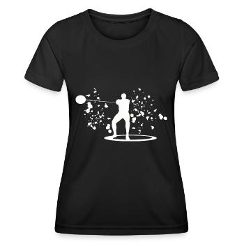 Lanceur de marteau Colorsplash Lancer de marteau - T-shirt sport Femme - noir - Devant - AI Model Female 172 light (172cm)