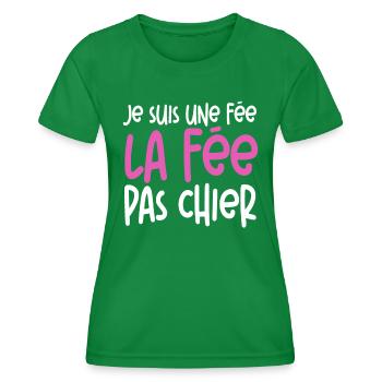 Frauenhumor Die Fee Pachier Geschenk - Frauen Funktions-T-Shirt - Kelly Green - Vorne - AI Model Female 172 dark (172cm)