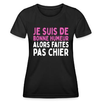 Frau Humor Chieuse Gute Laune Geschenk - Frauen Funktions-T-Shirt - Schwarz - Vorne - AI Model Female 172 light (172cm)