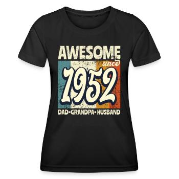 1952 Geschenk Geburtstag 70 Jahre Spruch - Frauen Funktions-T-Shirt - Schwarz - Vorne - AI Model Female 172 light (172cm)