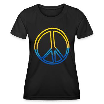 Soutenez l’Ukraine, la paix et non la guerre - T-shirt sport Femme - noir - Devant - AI Model Female 172 light (172cm)