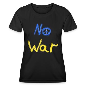 Soutenez l’Ukraine, la paix et non la guerre - T-shirt sport Femme - noir - Devant - AI Model Female 172 light (172cm)