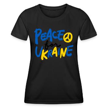 Soutenez l’Ukraine, la paix et non la guerre - T-shirt sport Femme - noir - Devant - AI Model Female 172 light (172cm)