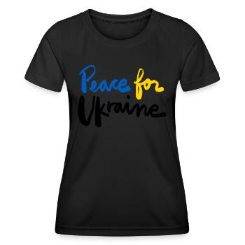 Soutenez l’Ukraine, la paix et non la guerre - T-shirt sport Femme - noir - Devant - AI Model Female 172 light (172cm)