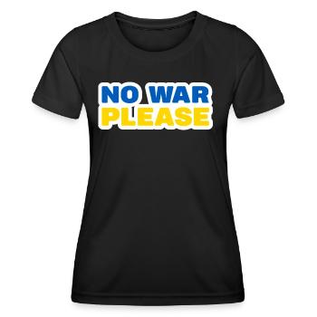 Soutenez l’Ukraine, la paix et non la guerre - T-shirt sport Femme - noir - Devant - AI Model Female 172 light (172cm)