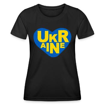 Soutenez l’Ukraine, la paix et non la guerre - T-shirt sport Femme - noir - Devant - AI Model Female 172 light (172cm)