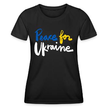 Soutenez l’Ukraine, la paix et non la guerre - T-shirt sport Femme - noir - Devant - AI Model Female 172 light (172cm)