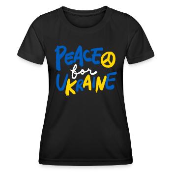 Soutenez l’Ukraine, la paix et non la guerre - T-shirt sport Femme - noir - Devant - AI Model Female 172 light (172cm)