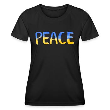 Soutenez l’Ukraine, la paix et non la guerre - T-shirt sport Femme - noir - Devant - AI Model Female 172 light (172cm)