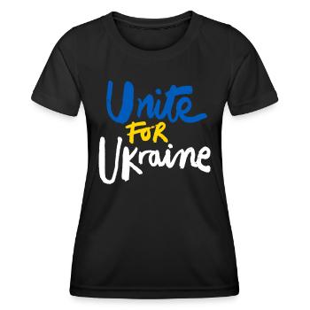 Soutenez l’Ukraine, la paix et non la guerre - T-shirt sport Femme - noir - Devant - AI Model Female 172 light (172cm)