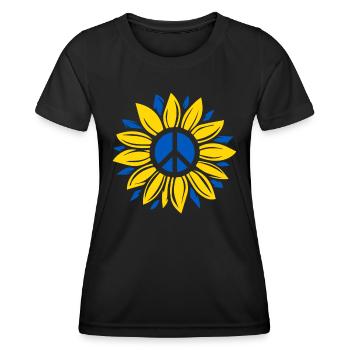 Soutenez l’Ukraine, la paix et non la guerre - T-shirt sport Femme - noir - Devant - AI Model Female 172 light (172cm)