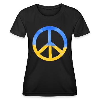 Soutenez l’Ukraine, la paix et non la guerre - T-shirt sport Femme - noir - Devant - AI Model Female 172 light (172cm)
