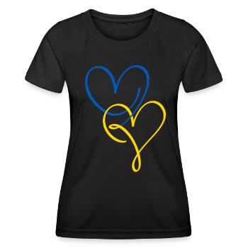 Soutenez l’Ukraine, la paix et non la guerre - T-shirt sport Femme - noir - Devant - AI Model Female 172 light (172cm)