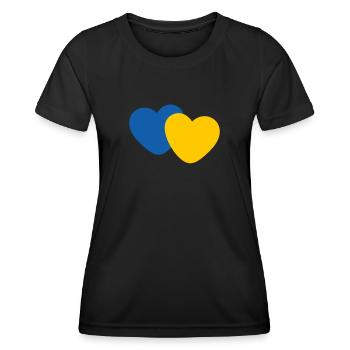 Soutenez l’Ukraine, la paix et non la guerre - T-shirt sport Femme - noir - Devant - AI Model Female 172 light (172cm)