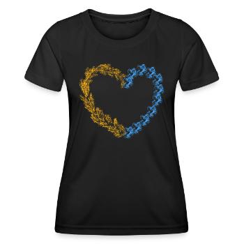 Soutenez l’Ukraine, la paix et non la guerre - T-shirt sport Femme - noir - Devant - AI Model Female 172 light (172cm)