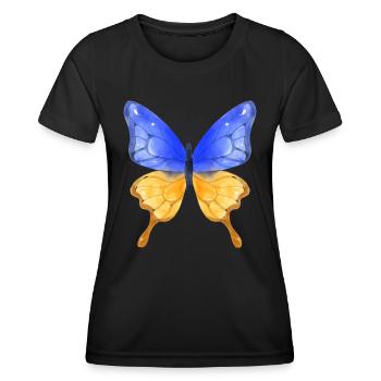 Soutenez l’Ukraine, la paix et non la guerre - T-shirt sport Femme - noir - Devant - AI Model Female 172 light (172cm)