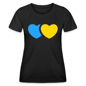 Soutenez l’Ukraine, la paix et non la guerre - T-shirt sport Femme - noir - Devant - AI Model Female 172 light (172cm)