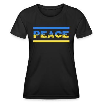 Soutenez l’Ukraine, la paix et non la guerre - T-shirt sport Femme - noir - Devant - AI Model Female 172 light (172cm)
