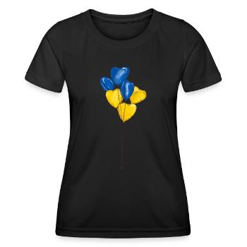 Soutenez l’Ukraine, la paix et non la guerre - T-shirt sport Femme - noir - Devant - AI Model Female 172 light (172cm)