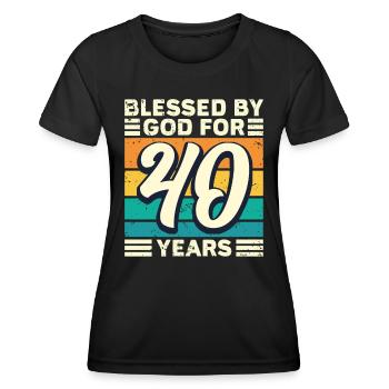 40 - Women's Functional T-Shirt - black - Front - AI Model Female 172 light (172cm)