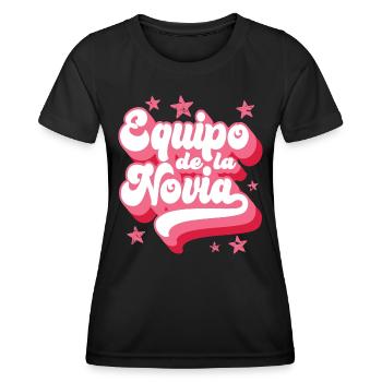 Equipo dela Novia Team Bride Wedding Bridesmaid - Women's Functional T-Shirt - black - Front - AI Model Female 172 light (172cm)