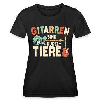 Gitarrist Geschenk Gitarre Sprüche Musiker - Frauen Funktions-T-Shirt - Schwarz - Vorne - AI Model Female 172 light (172cm)