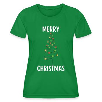 Joyeux Noël Drôle de Chemise de Noël - T-shirt sport Femme - vert - Devant - AI Model Female 172 dark (172cm)