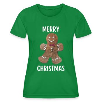 Joyeux Noël Drôle de Chemise de Noël - T-shirt sport Femme - vert - Devant - AI Model Female 172 dark (172cm)