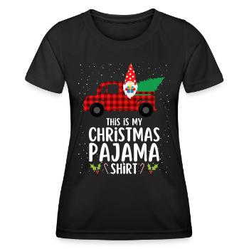 Pyjama de Noël Pyjama Chemise de nuit - T-shirt sport Femme - noir - Devant - AI Model Female 172 light (172cm)