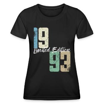 30 ans né en 1993 rétro 30e anniversaire - T-shirt sport Femme - noir - Devant - AI Model Female 172 light (172cm)