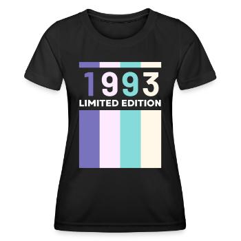 30 ans né en 1993 rétro 30e anniversaire - T-shirt sport Femme - noir - Devant - AI Model Female 172 light (172cm)