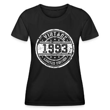 30 ans né en 1993 rétro 30e anniversaire - T-shirt sport Femme - noir - Devant - AI Model Female 172 light (172cm)