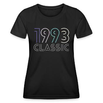 30 ans né en 1993 rétro 30e anniversaire - T-shirt sport Femme - noir - Devant - AI Model Female 172 light (172cm)