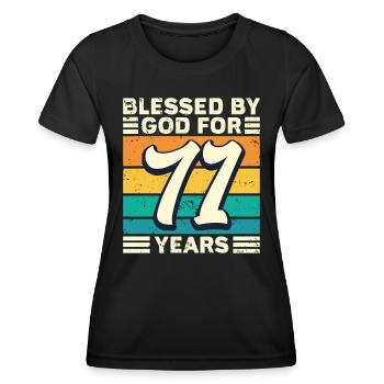 71 années de cadeaux d’anniversaire drôle de dicton - T-shirt sport Femme - noir - Devant - AI Model Female 172 light (172cm)