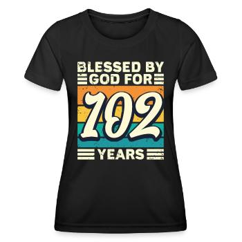 102 années de cadeaux d’anniversaire drôle de dicton - T-shirt sport Femme - noir - Devant - AI Model Female 172 light (172cm)