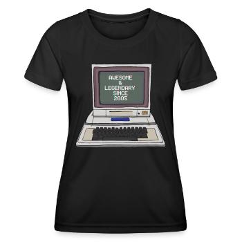 18ème Anniversaire Millésime 2005 - T-shirt sport Femme - noir - Devant - AI Model Female 172 light (172cm)