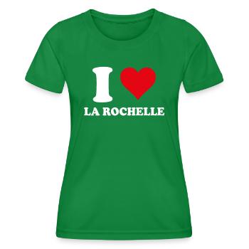I Love La Rochelle Cadeau Tourisme - T-shirt sport Femme - vert - Devant - AI Model Female 172 dark (172cm)