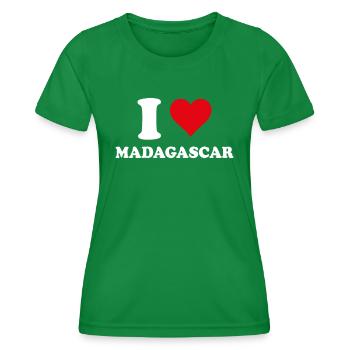 I Love Madagascar Coeur Cadeau Malgache Malgache - T-shirt sport Femme - vert - Devant - AI Model Female 172 dark (172cm)